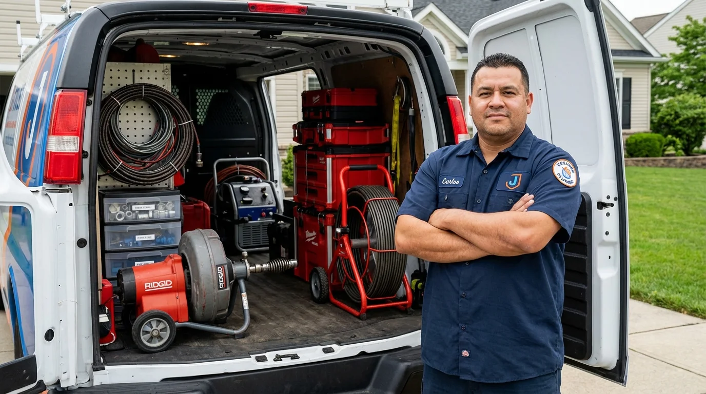Professional drain cleaning equipment and Johns Plumbing LLC plumber in Murray